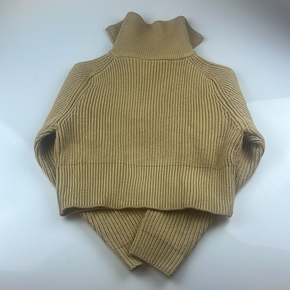 WAYF Nelle Ribbed Cropped Half Zip Sweater Top S117-40 - Picture 7 of 7